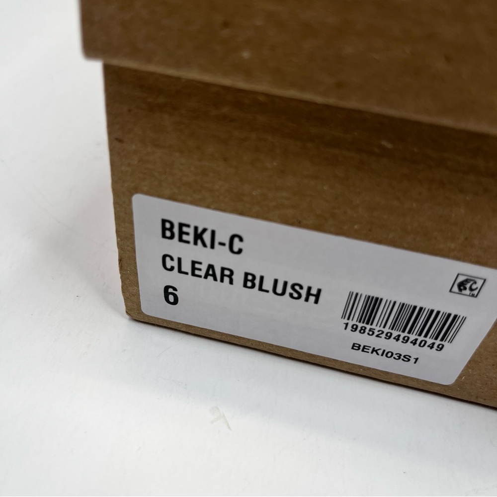 Steve Madden Beki Two-Piece Flare Heel Sandals clear blush - 6 - Picture 12 of 12